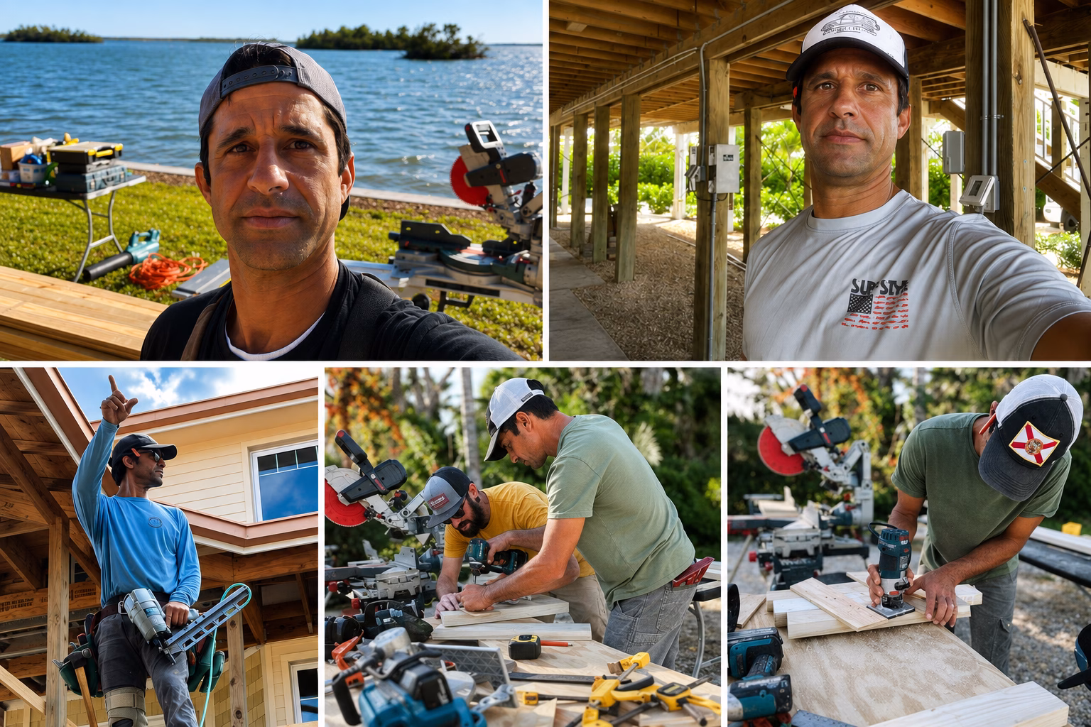 Bernard Millar, owner of BFM Builders, working on job sites in Southwest Florida