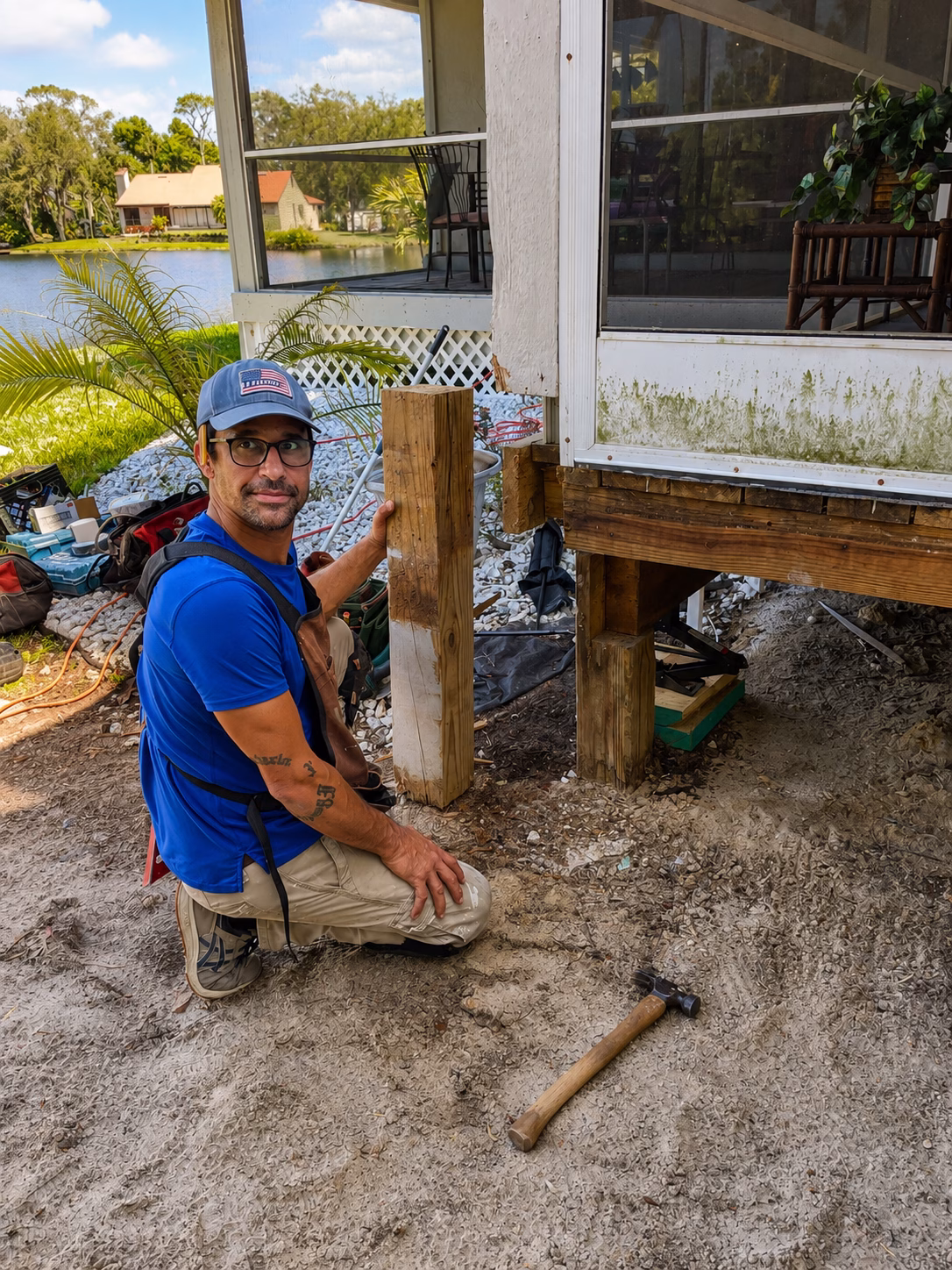 Bernard Millar, owner of BFM Builders, on a job site in Fort Myers